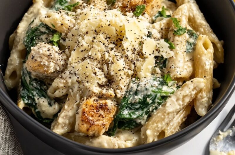 Creamy Chicken Spinach Pasta