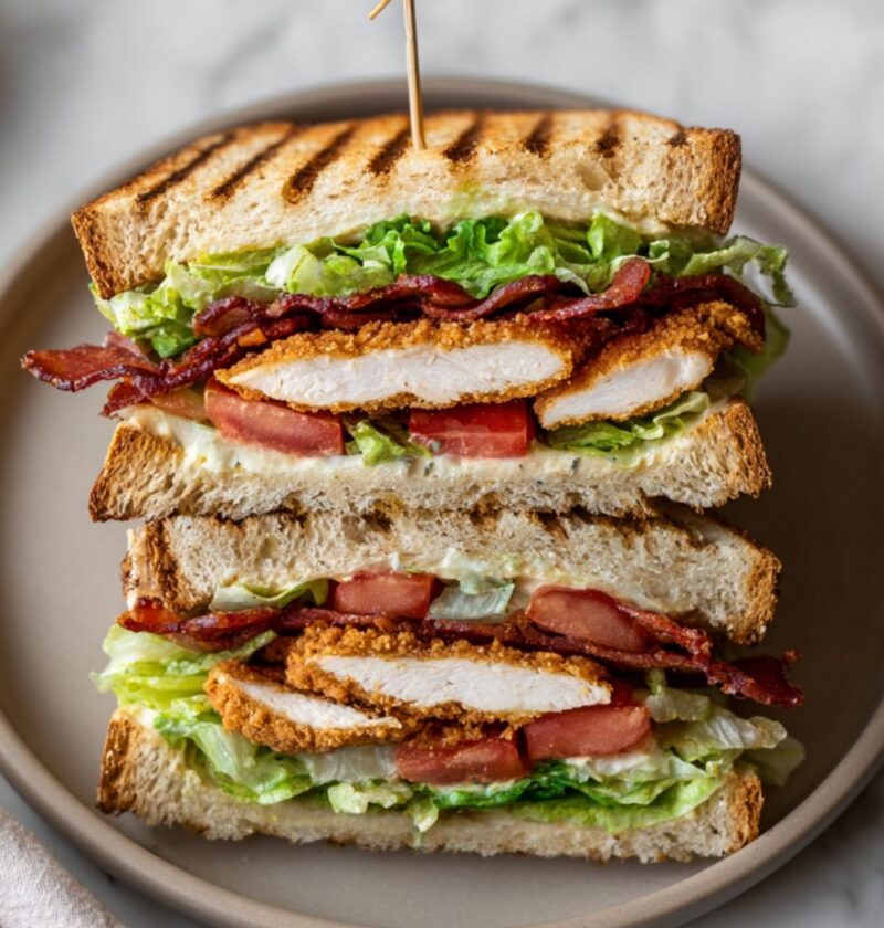 Crispy Chicken Club Sandwich Recipe