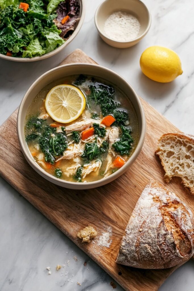 Lemon Chicken Kale Soup Recipe