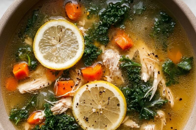 Lemon Chicken Kale Soup