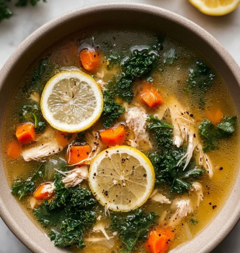 Lemon Chicken Kale Soup Recipe