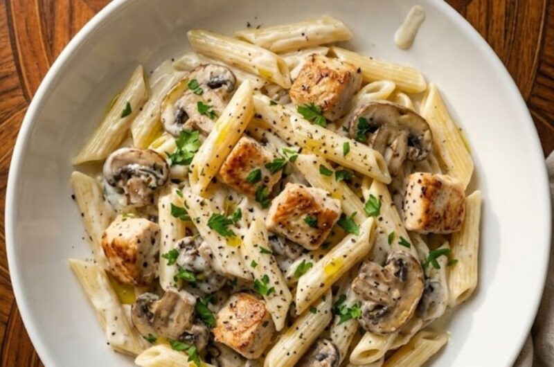 Creamy Chicken Mushroom Pasta