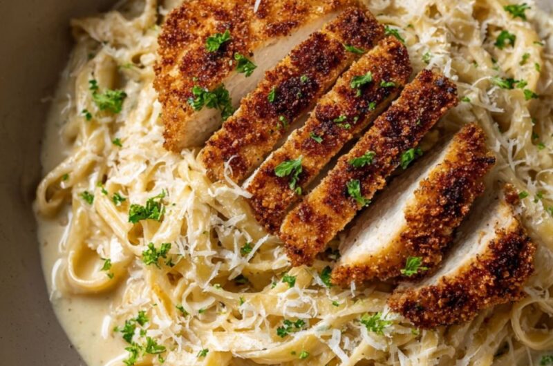Parmesan Crusted Chicken Pasta