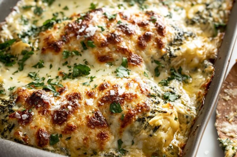 Spinach Artichoke Dip Chicken Bake