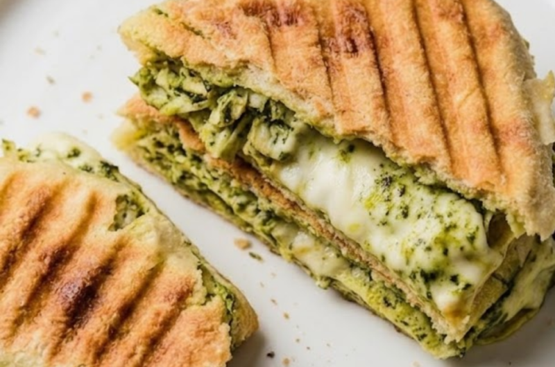 Shredded Chicken Pesto Sandwich Recipe