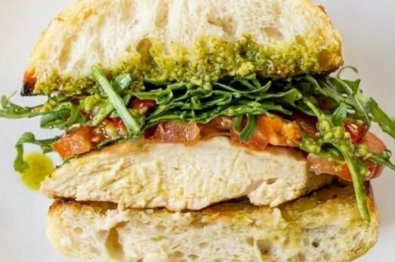 Pesto Chicken Ciabatta Sandwich Recipe
